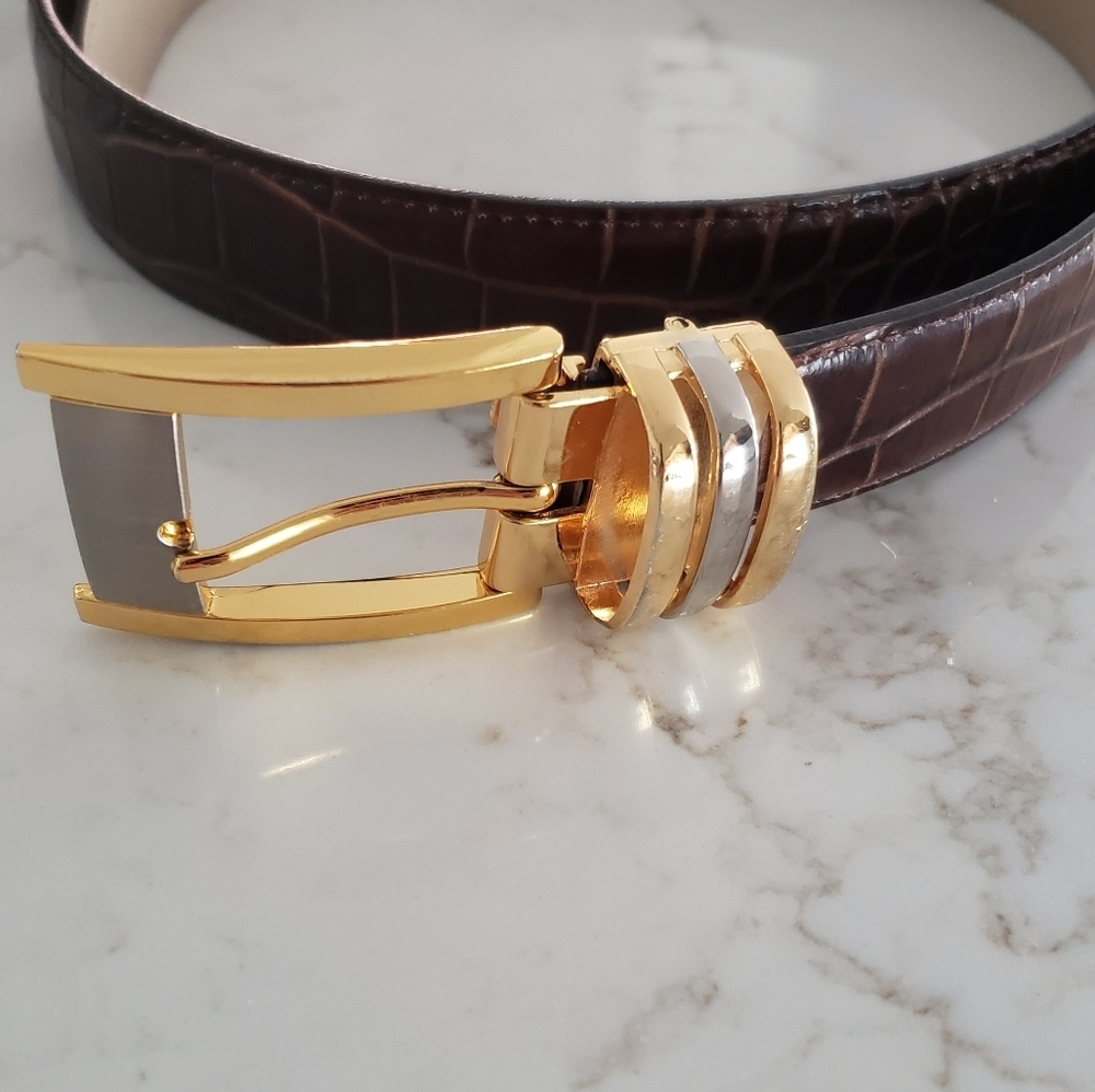 𝅺GENUINE Italian Leather Belt - Picture 2 of 8